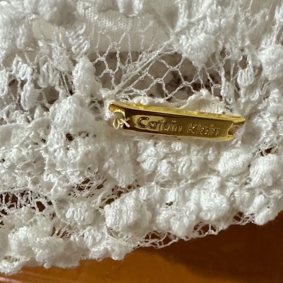 Calvin Klein Women's Cream Textured Blouse - Picture 3 of 6